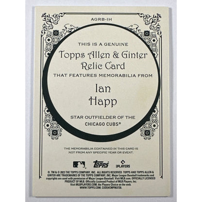 2023 Allen & Gunter Ian Happ Relic Card