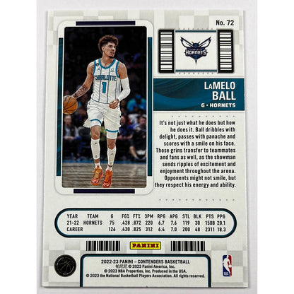 2022-23 Contenders Lamelo Ball Play-in Holo Ticket