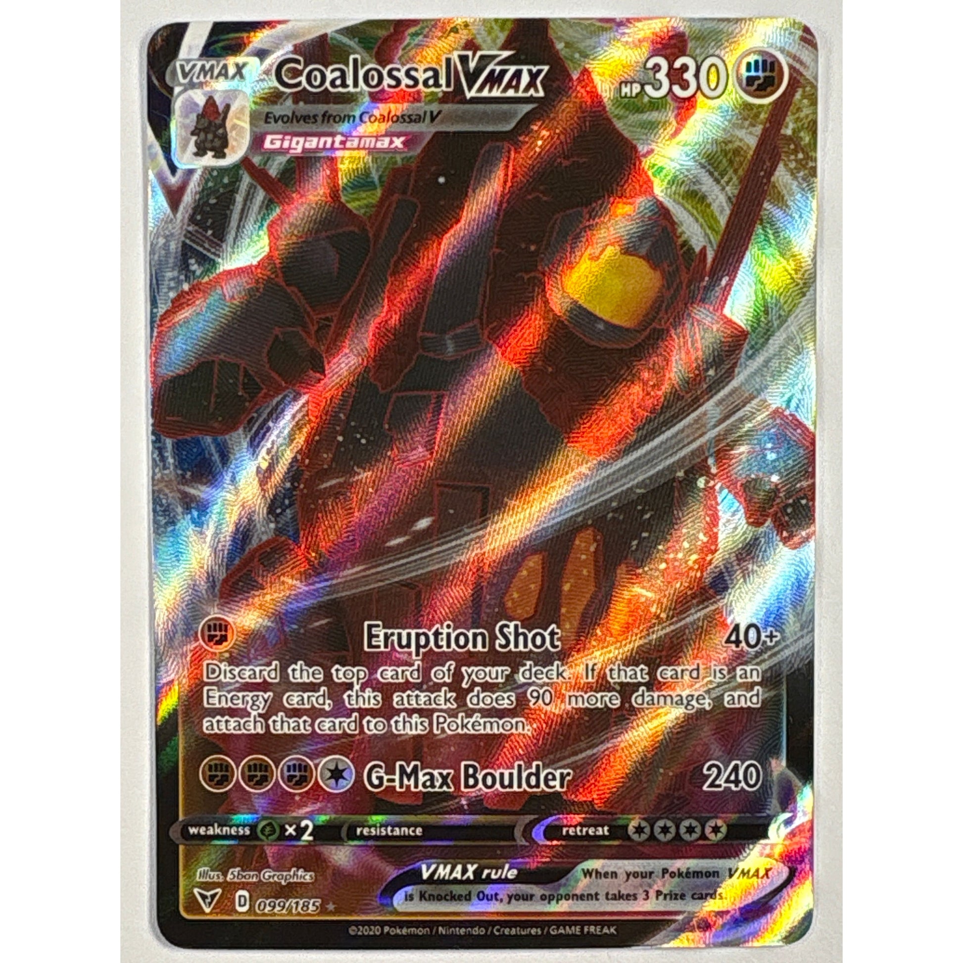 Coalossal VMAX Holo Ultra Rare 099/185 | Local Legends Cards & Collectibles