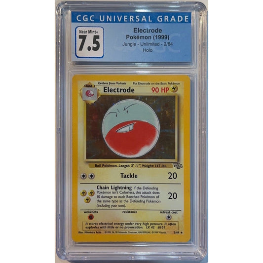 Electrode Holo Rare 2/64 CGC 7.5 NEAR MINT