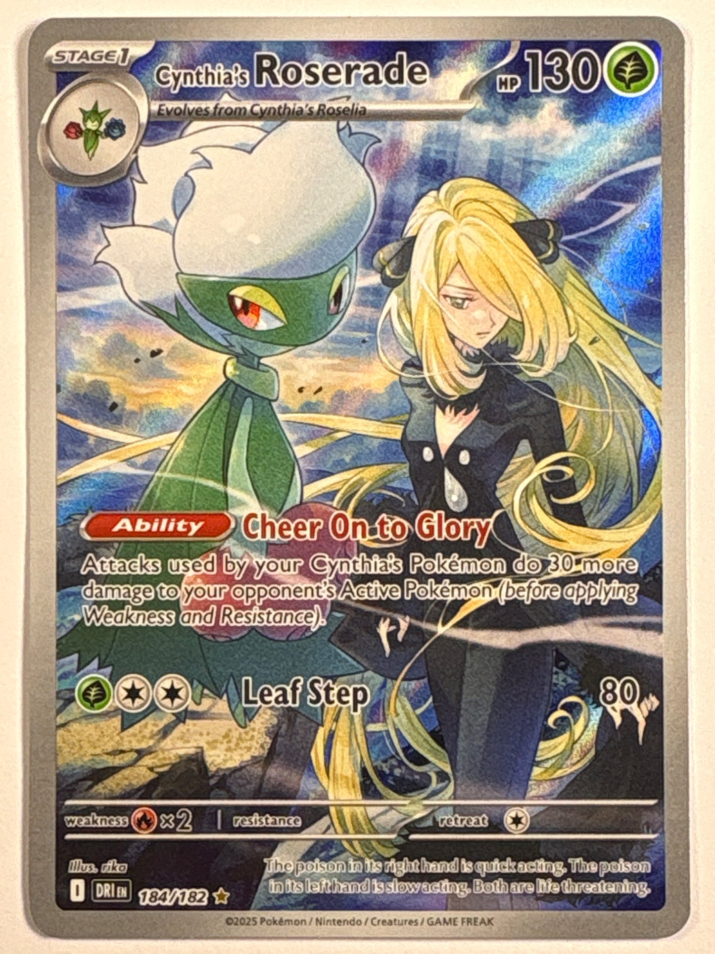 Cynthia’s Roserade Holo Illustration Rare 184/182 | Local Legends Cards & Collectibles