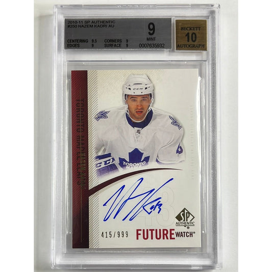 2010-11 SP Authentic Nazem Kadri Future Watch Auto /999 9 MINT Beckett Auto 10