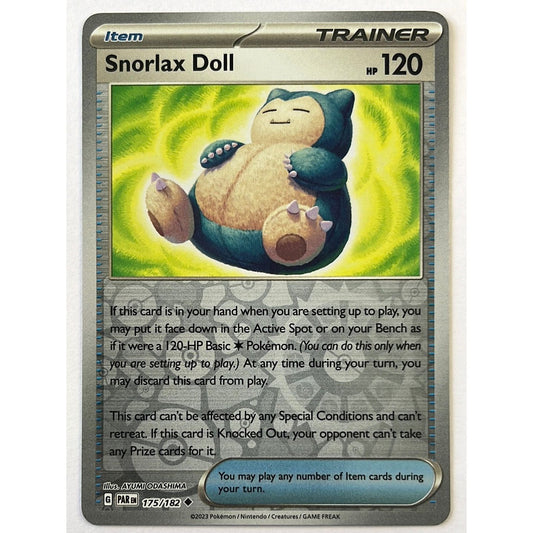 Snorlax Doll Reverse Holo Uncommon 175/182