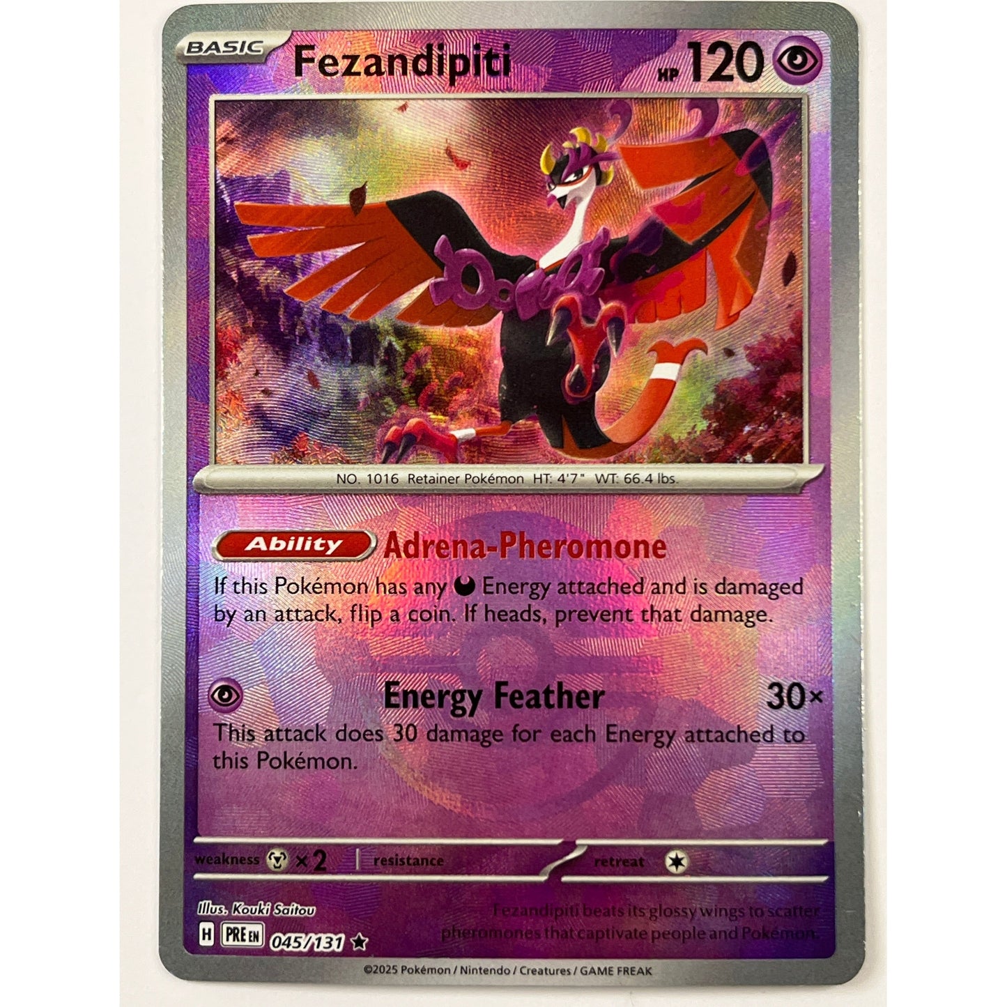 Fezandipiti Poké Ball Reverse Holo Rare 045/131 | Local Legends Cards & Collectibles