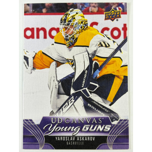 2023-24 Upper Deck Series 1 Yaroslavl Askarov UD Canvas Young Guns