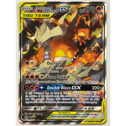 Tag Team Reshiram & Charizard GX Holo Black Star Promo SM201