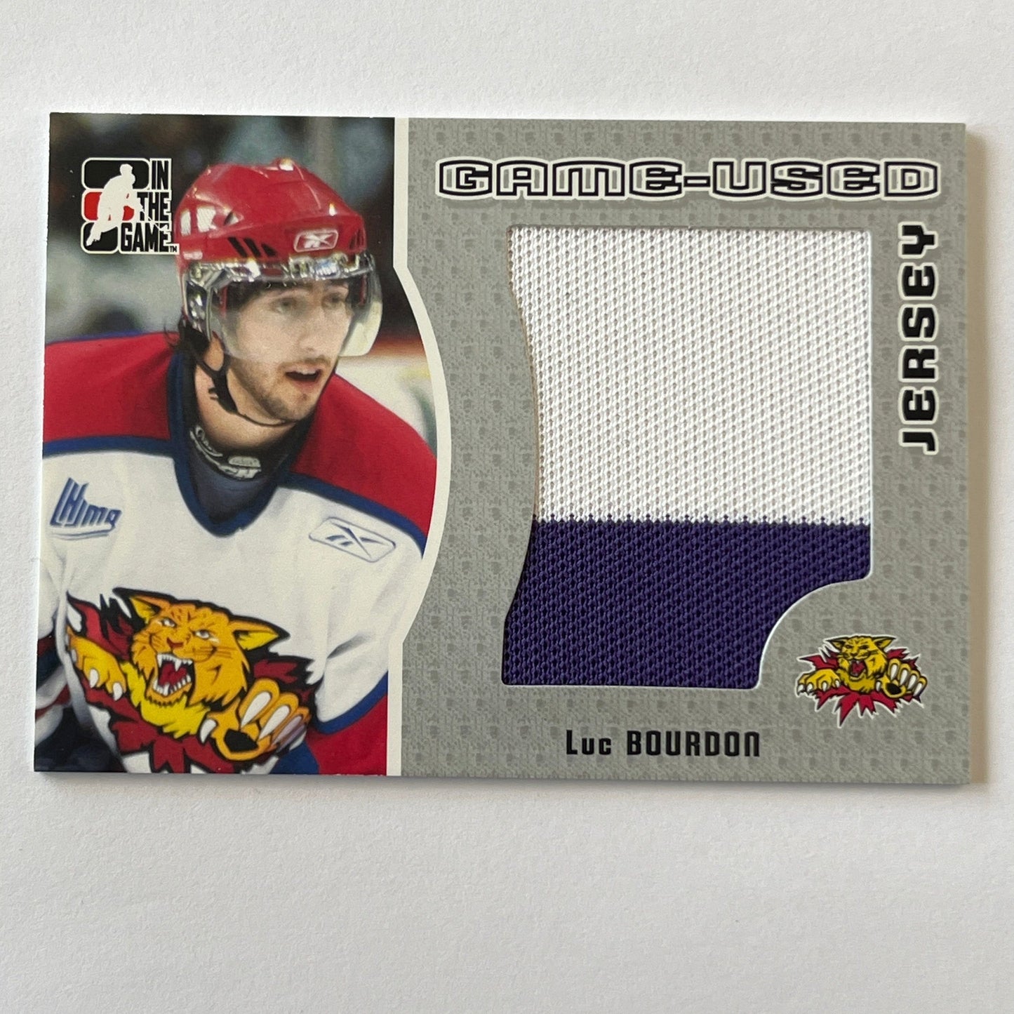 2005-06 In The Game Luc Bourdon Game Used Jersey /100