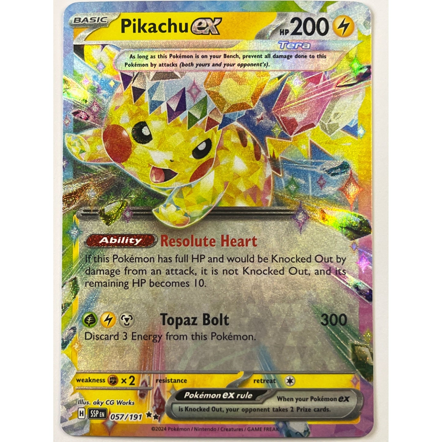 Pikachu EX Holo Double Rare 057/191