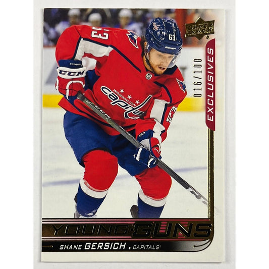 2018-19 Series 1 Shane Gersich UD Exclusives Young Guns 16/100