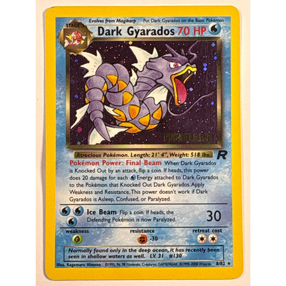 *Stamped PRERELEASE Dark Gyarados Holo 8/82