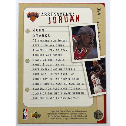 1996-97 Upper Deck Michael Jordan/ John Starks