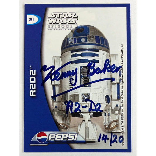 Star Wars R2D2 Kenny Baker Auto /20
