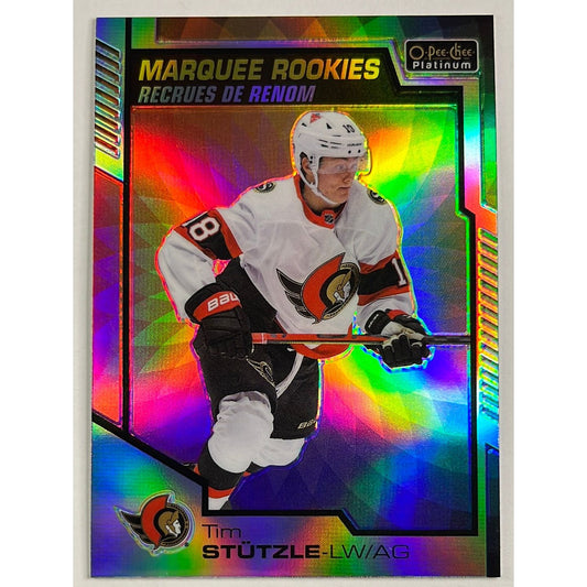 2020-21 O-Chee-Platinum Tim Stutzle Marquee Rookie Rainbow Color Wheel