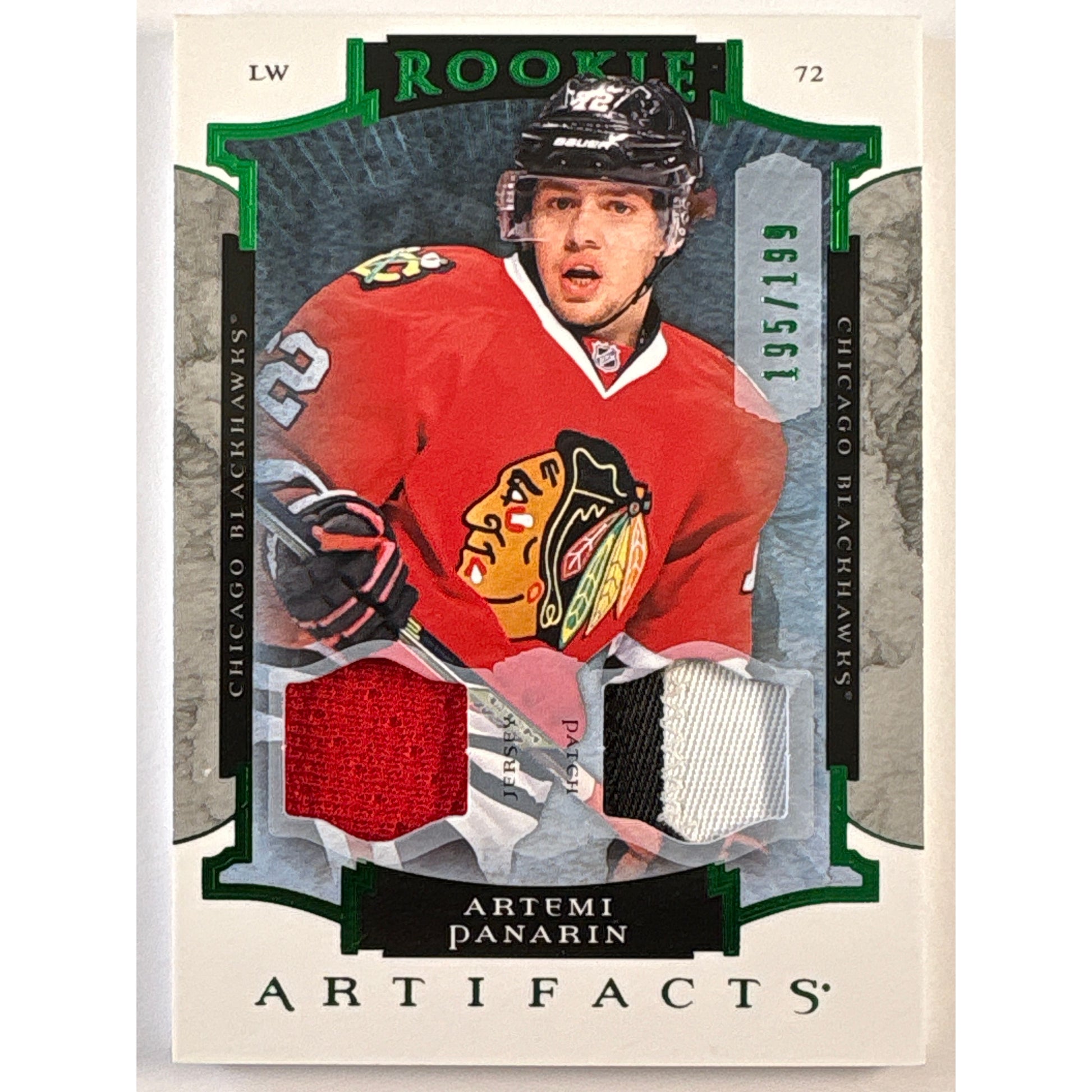 2015-16 Artifacts Artemi Panarin Emerald Dual Patch RC /199 | Local Legends Cards & Collectibles