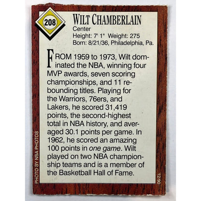 1990 Sports Illustrated For Kids Wilt Chamberlain