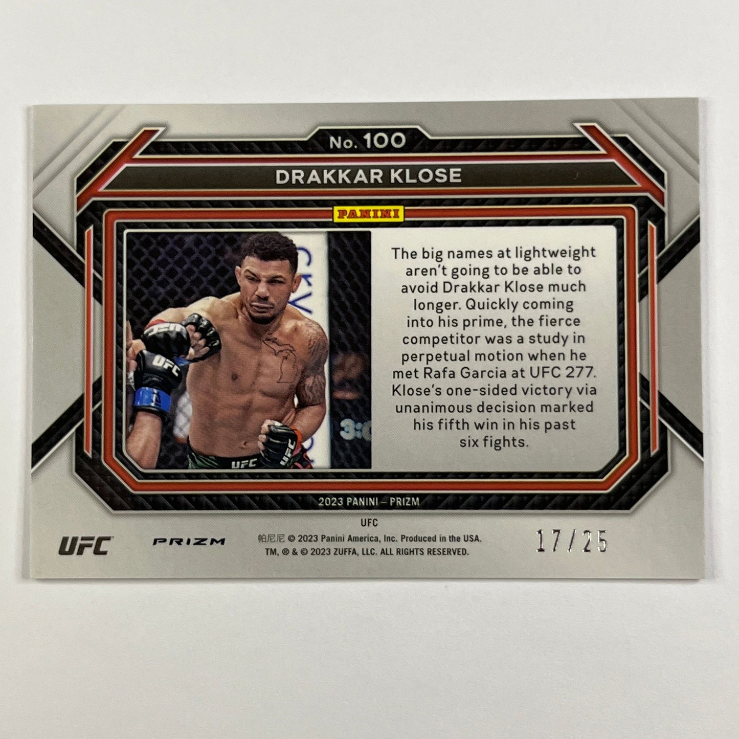 2023 Prizm Drakkar Klose Blue Disco Prizm /25