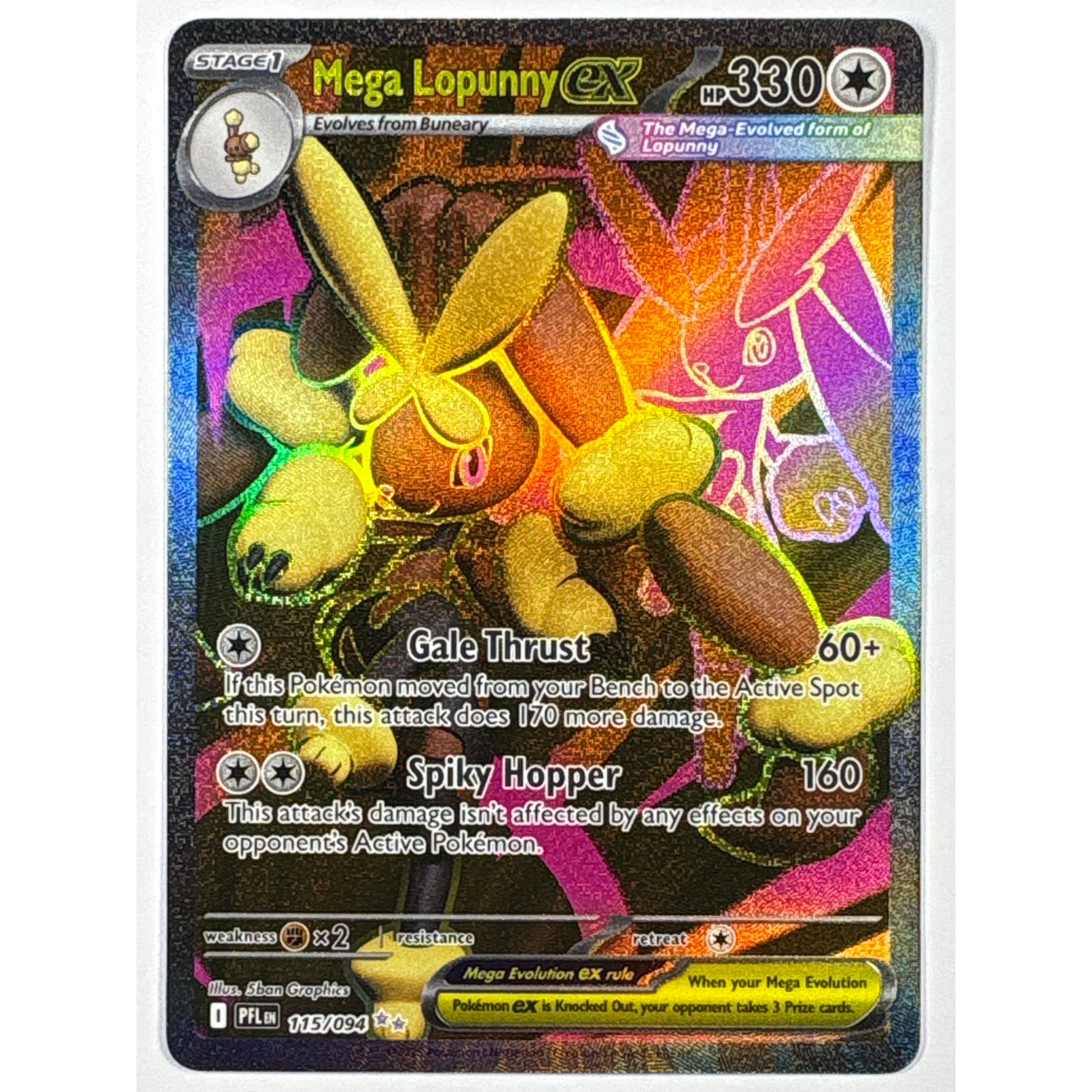 Mega Lopunny ex Holo Ultra Rare 115/094 | Local Legends Cards & Collectibles