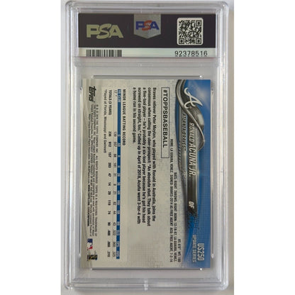 2018 Topps Update Ronald Acuna Jr. At-Bat Blue Jersey Rainbow Foil RC PSA 9 MINT