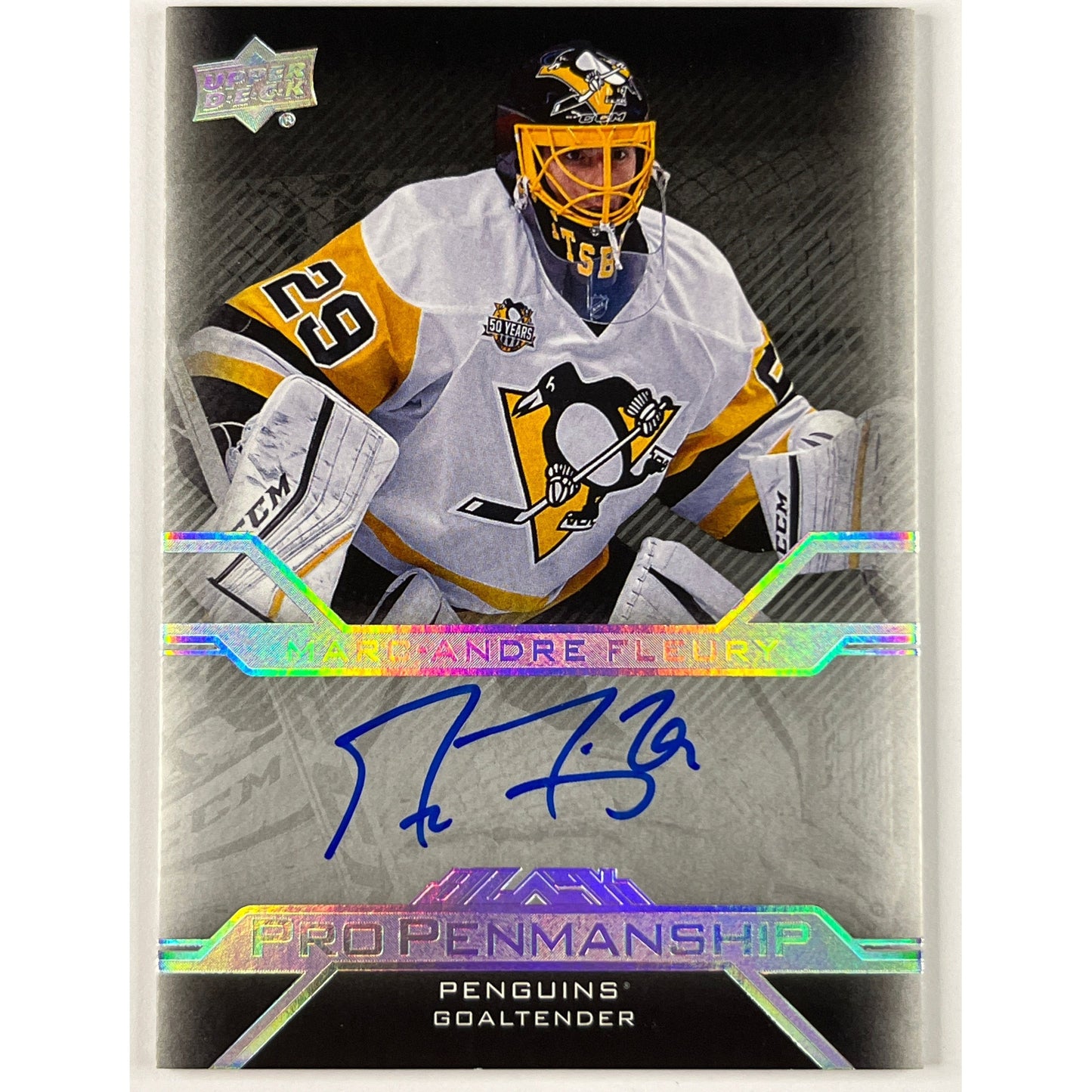 2016-17 UD Black Marc-Andre Fleury Pro Penmanship