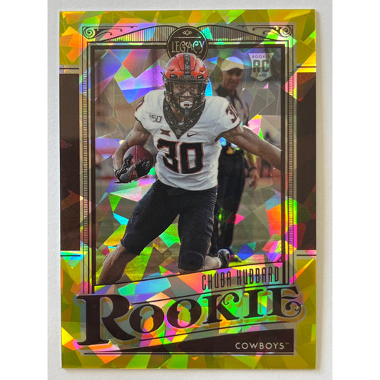 2021 Legacy Chuba Hubbard Gold Cracked Ice Prizm RC /25