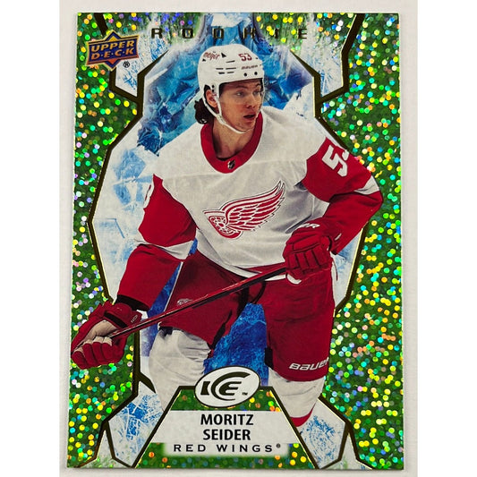 2021-22 ICE Moritz Seider Green Sparkle Rookie