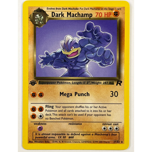 1st Edition Dark Machamp Non Holo Rare 27/82
