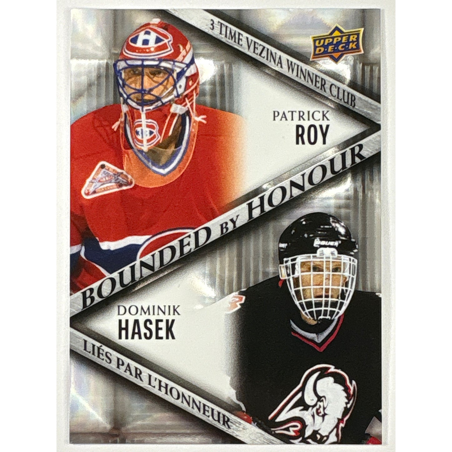2023-24 Tim Hortons Collector Series Patrick Roy / Dominik Hasek Bounded By Honour SSP | Local Legends Cards & Collectibles