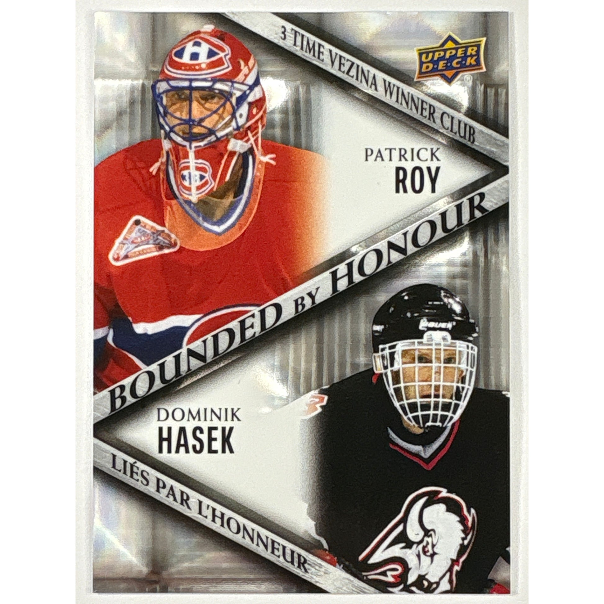 2023-24 Tim Hortons Collector Series Patrick Roy / Dominik Hasek Bounded By Honour SSP | Local Legends Cards & Collectibles