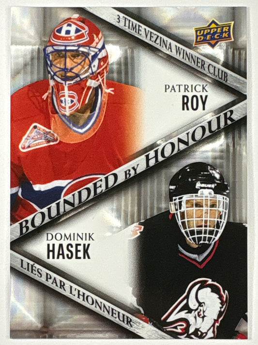 2023-24 Tim Hortons Collector Series Patrick Roy / Dominik Hasek Bounded By Honour SSP | Local Legends Cards & Collectibles