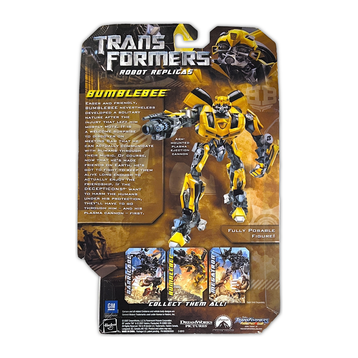 Posable Transformer 2007 Hasbro Transformers Bumblebee Robot Replicas Posable Figure