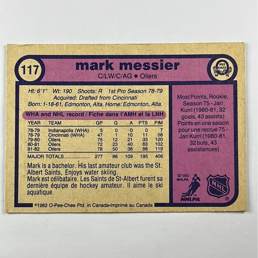 1982-83 O-Pee-Chee Mark Messier