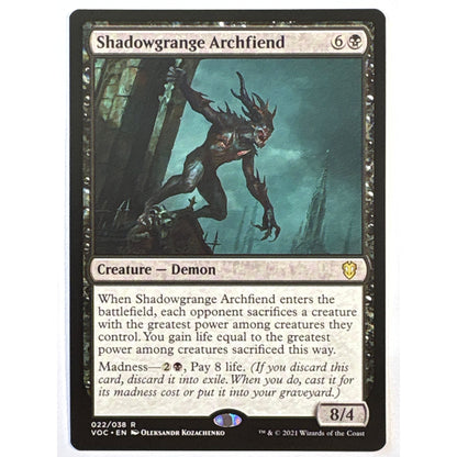 Shadowgrange Archfiend Non Foil Rare 022/038 | Local Legends Cards & Collectibles