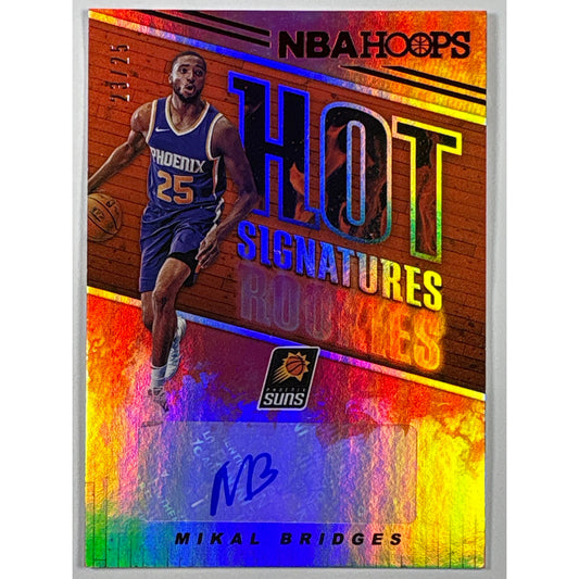 2018-19 Hoops Mikal Bridges Hot Signatures Rookie Auto /25