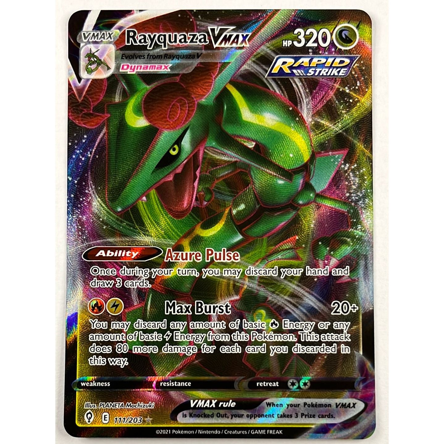 Rayquaza VMAX Holo Ultra Rare 111/203 | Local Legends Cards & Collectibles