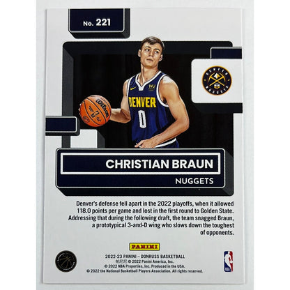 2022-23 Donruss Christian Braun Rated Rookie