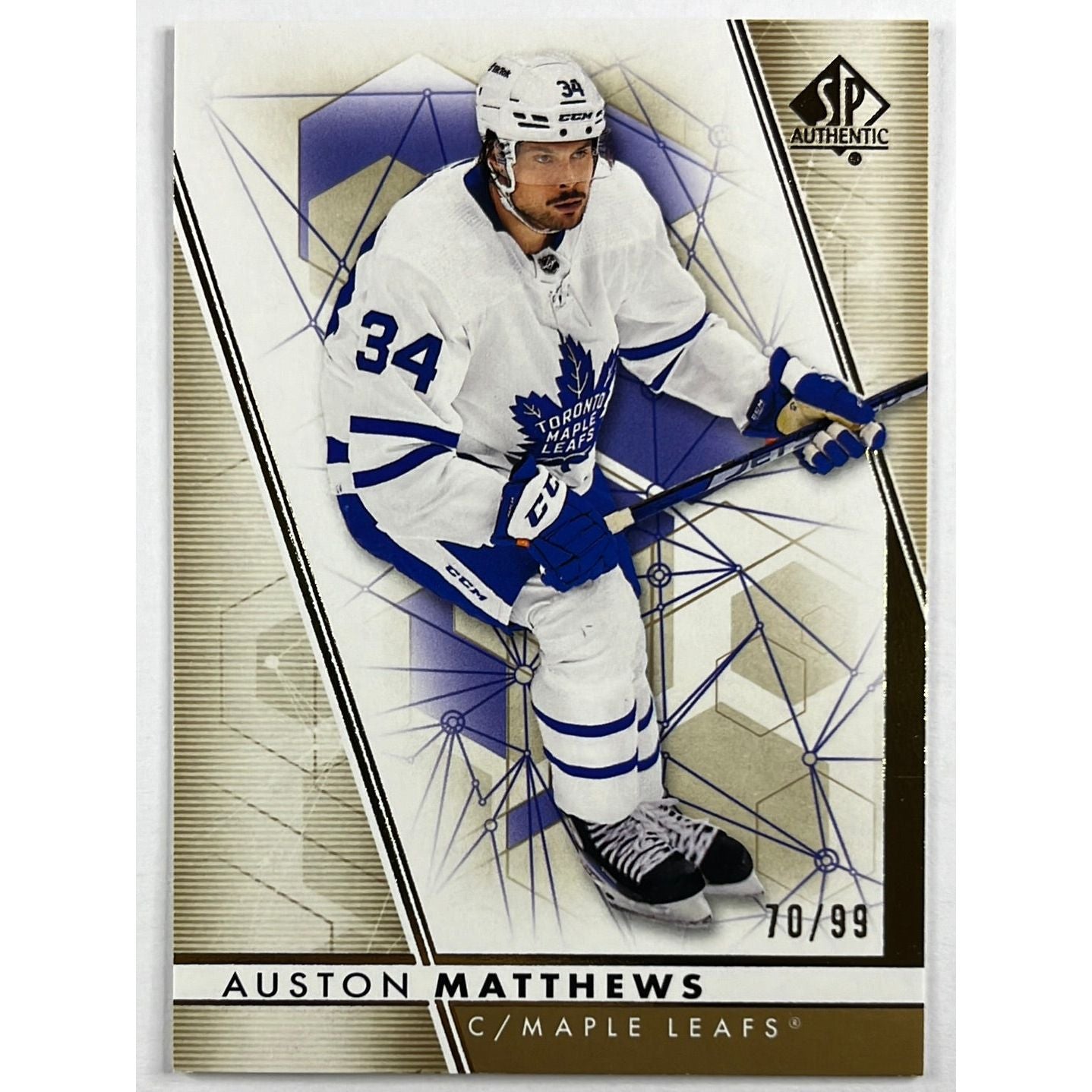 2022-23 SP Authentic Auston Matthews Gold Foil /99