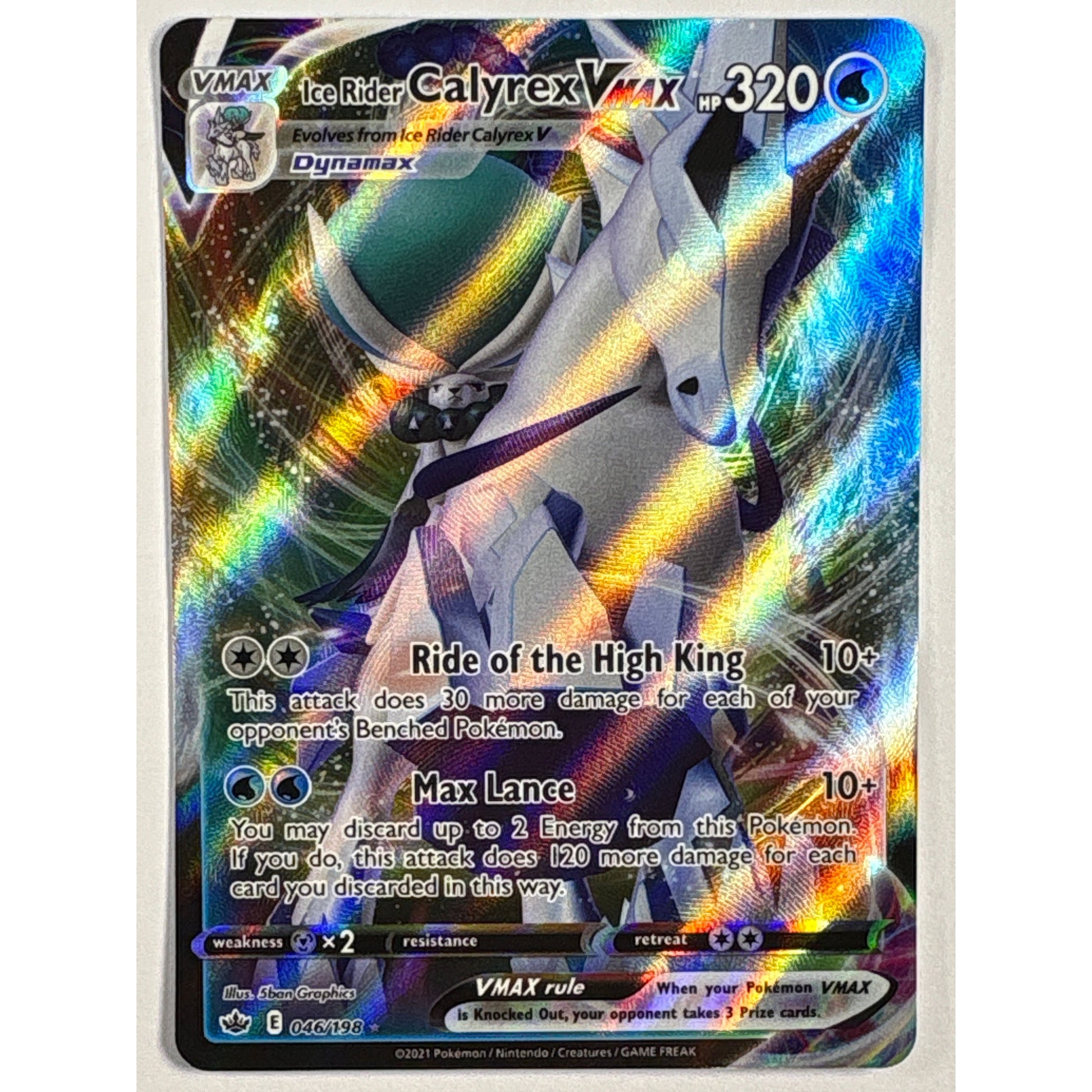 Ice Rider Calyrex VMAX Holo Ultra Rare 046/198 | Local Legends Cards & Collectibles