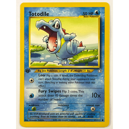 1st Edition Totodile Non Holo Common 81/111
