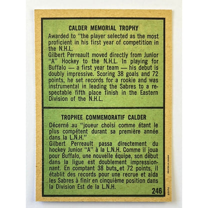 1971-72 O-Pee-Chee Gilbert Perreault Calder Trophy #246