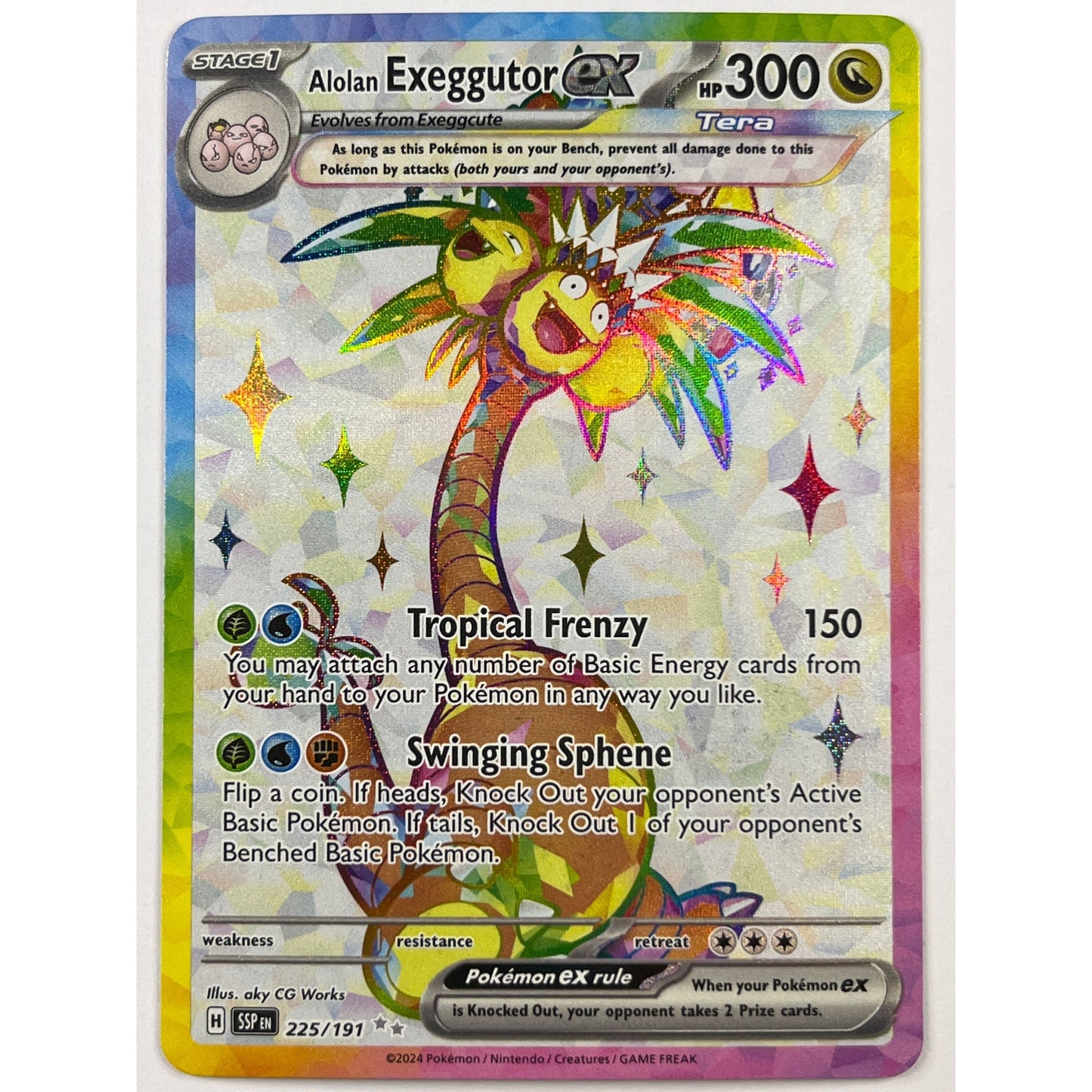 Alolan Exeggutor EX Holo Ultra Rare 225/191