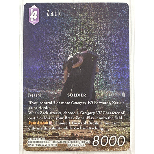 Zack Final Fantasy Holo Box Topper Promo