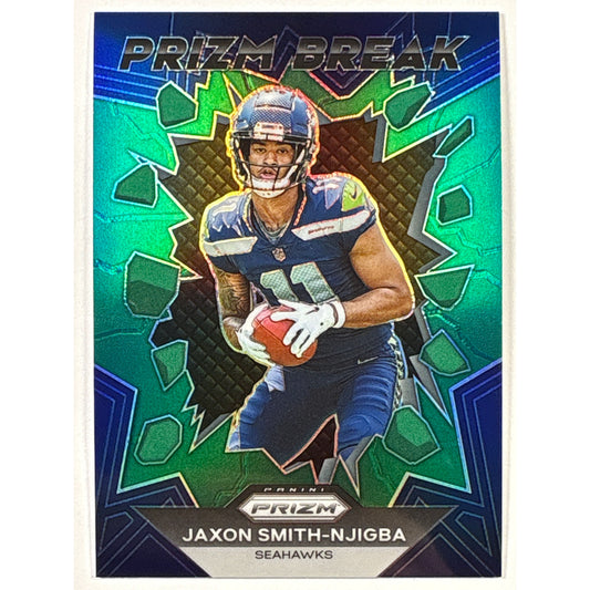 2023 Prizm Jaxon Smith-Njigba Prizm Break Green Holo Prizm RC