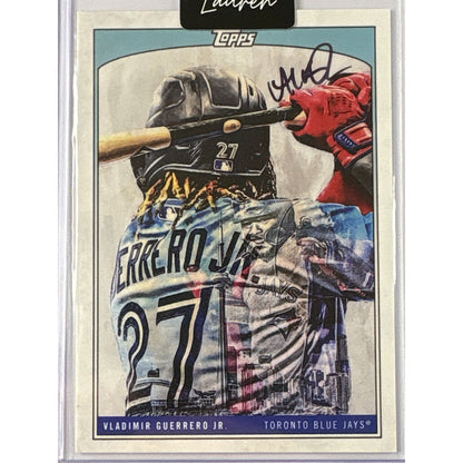 2022 Topps x Lauren Taylor Vladimir Guerrero Artist Signed Black Auto #35