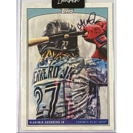 2022 Topps x Lauren Taylor Vladimir Guerrero Artist Signed Black Auto #35