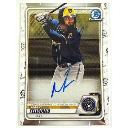 2020 Bowman Chrome Mario Feliciano Certified Autograph