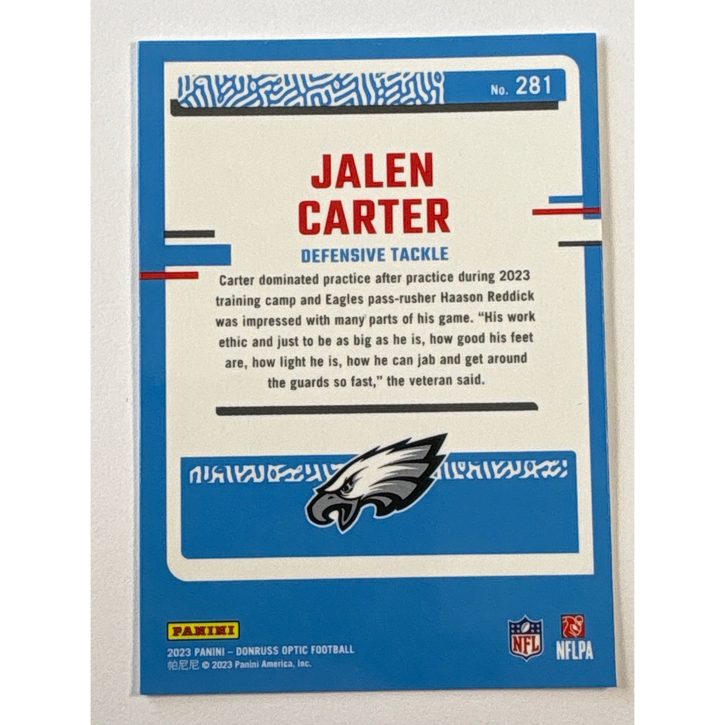 2023 Donruss Optic Jalen Carter Rated Rookie