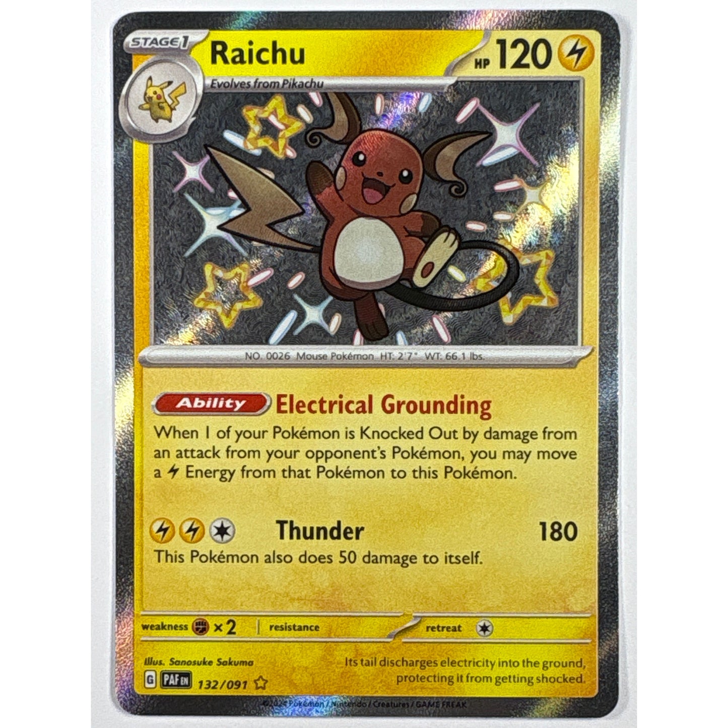 Raichu Holo Shiny Rare 132/091 | Local Legends Cards & Collectibles