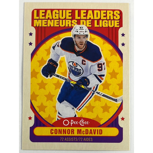 2021-22 O-Pee-Chee Connor McDavid League Leaders Assists