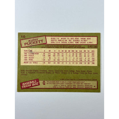 1985 O-Pee-Chee Kirby Puckett RC | Local Legends Cards & Collectibles