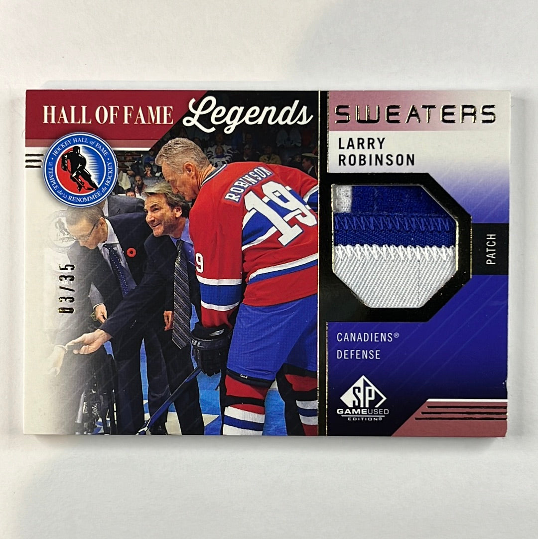 2021-22 SP Game Used Larry Robinson Hall Of Fame Legends Sweaters 03/35